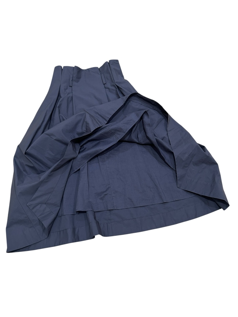 NWT COS Slate Blue handkerchief Asymmetrical hem high Waist poplin Skirt size 6 - Picture 8 of 9